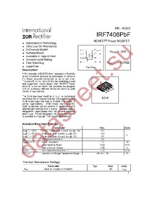 IRF7406TRPBF datasheet  